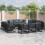 Berkfield Garden Sofa Set 12 pcs Black Metal 1