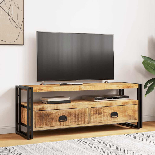 Berkfield TV Cabinet 120x35x45 cm Solid Mango Wood 2
