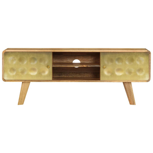 Berkfield TV Cabinet Solid Mango Wood 120x30x45 cm 2