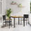 Berkfield Garden Dining Set 3 pcs Black Poly Rattan 1
