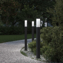 Berkfield Bollard Lights 3 pcs 80 cm Black IP44