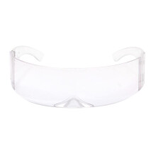 Futuristic Wrap Around Sunglasses for Men, Transparent OneSize Design for Party or Cosplay