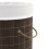 Berkfield Bamboo Laundry Bin Round Dark Brown 5