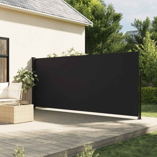 Berkfield Retractable Side Awning Black 160x500 cm