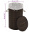 Berkfield Bamboo Laundry Bin Round Dark Brown 8