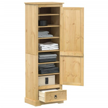 Berkfield Wardrobe Corona 55x38x170 cm Solid Wood Pine