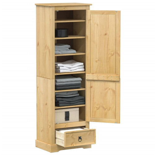 Berkfield Wardrobe Corona 55x38x170 cm Solid Wood Pine