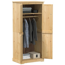Berkfield Wardrobe Corona 76x50x170 cm Solid Wood Pine