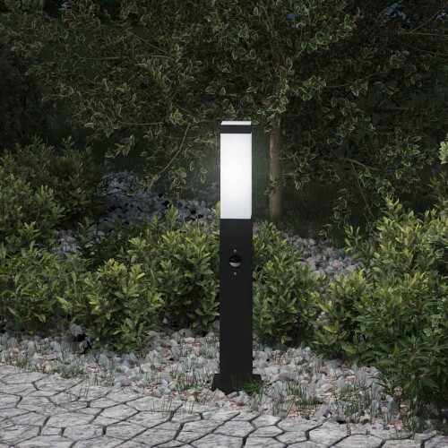 Berkfield Bollard Light with Sensor 50 cm Black IP44