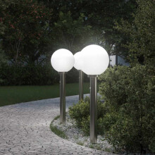 Berkfield Bollard Lights with Sensor 3 pcs 80 cm Stainless Steel IP44