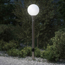 Berkfield Bollard Light with Sensor&Outlet 120 cm Stainless Steel IP44