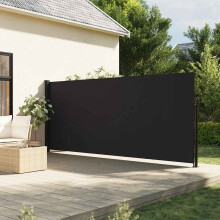 Berkfield Retractable Side Awning Black 180x500 cm