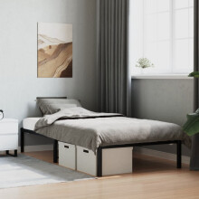 Berkfield Metal Bed Frame without Mattress Black 100x200cm