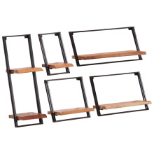 Berkfield Wall Shelves 5 pcs Solid Wood Acacia