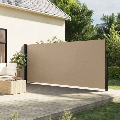 Berkfield Retractable Side Awning Beige 180x500 cm