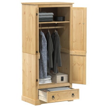 Berkfield Wardrobe Corona 76x50x170 cm Solid Wood Pine
