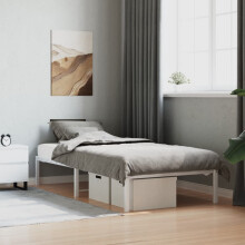 Berkfield Metal Bed Frame without Mattress White 90x190cm