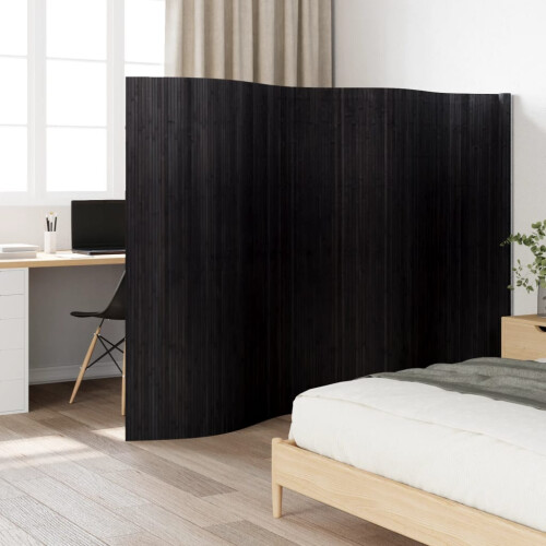 Berkfield Room Divider Black Width 400 cm Height 165 cm Bamboo