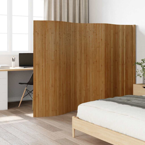Berkfield Room Divider Brown Width 400 cm Height 165 cm Bamboo