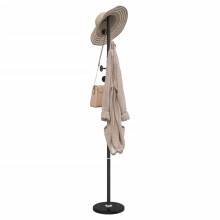 Berkfield Coat Stand Black 176 cm Powder-coated Iron