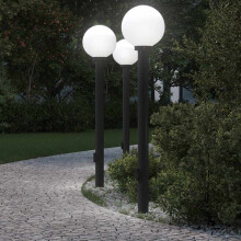 Berkfield Bollard Lights with Outlet 3 pcs 120 cm Black IP44