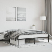 Berkfield Metal Bed Frame without Mattress Black 183x213cm