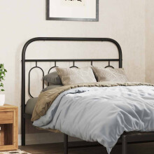 Berkfield Metal Replace Headboard Black 107 cm