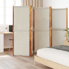 Berkfield 5-Panel Room Divider Light Grey 350x180 cm