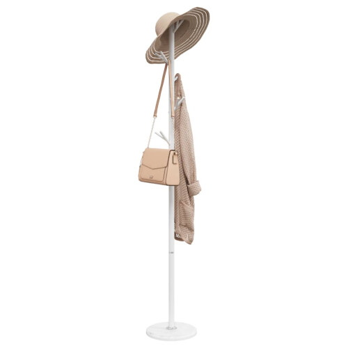 Berkfield Coat Stand White 175 cm Powder-coated Iron
