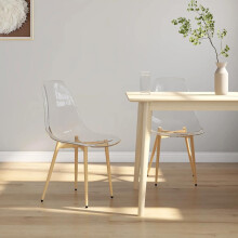 Berkfield Dining Chairs 2 pcs Transparent PET