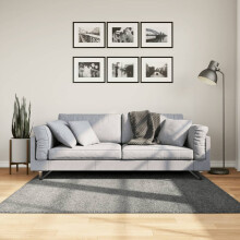Berkfield Shaggy Rug PAMPLONA High Pile Modern Green 160x160 cm