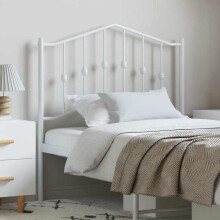 Berkfield Metal Replace Headboard White 100 cm