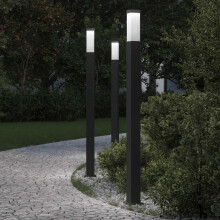 Berkfield Bollard Lights 3 pcs 110 cm Black IP44