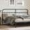 Berkfield Metal Replace Headboard Black 200 cm 1