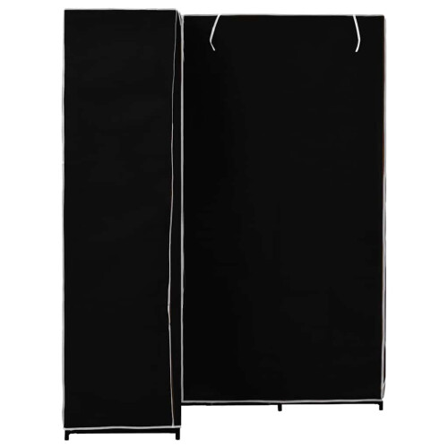 Berkfield Corner Wardrobe Black 130x87x169 cm 2