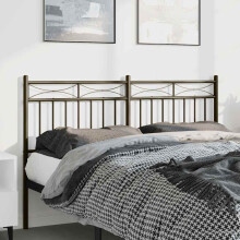 Berkfield Metal Replace Headboard Black 135 cm