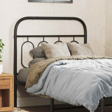 Berkfield Metal Replace Headboard Black 90 cm