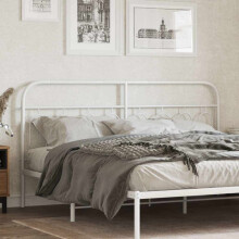 Berkfield Metal Replace Headboard White 183 cm