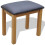 Berkfield Dressing Table with Stool Solid Oak Wood 4