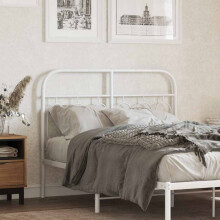 Berkfield Metal Replace Headboard White 120 cm