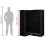 Berkfield Corner Wardrobe Black 130x87x169 cm 8