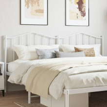 Berkfield Metal Replace Headboard White 200 cm
