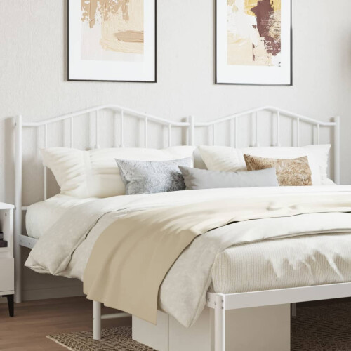Berkfield Metal Replace Headboard White 200 cm