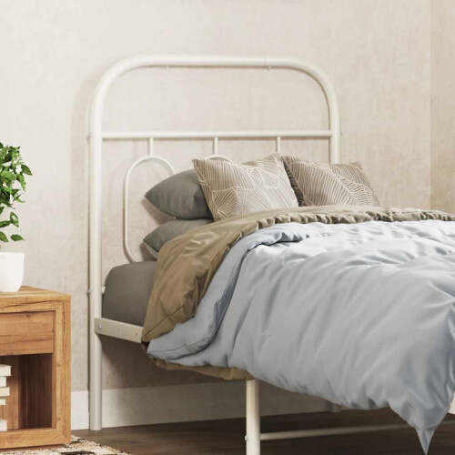 Berkfield Metal Replace Headboard White 75 cm
