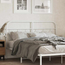 Berkfield Metal Replace Headboard White 137 cm