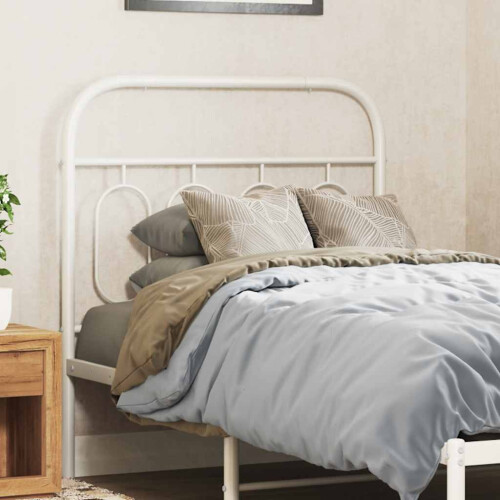 Berkfield Metal Replace Headboard White 80 cm