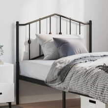 Berkfield Metal Replace Headboard Black 100 cm