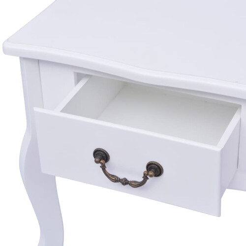 Berkfield Bedside Cabinet MDF White 2