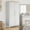 Berkfield Wardrobe FLORO White 77x53x171 cm Solid Wood Pine 1