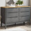 Berkfield Chest of Drawers FLORO Grey Solid Wood Pine 1